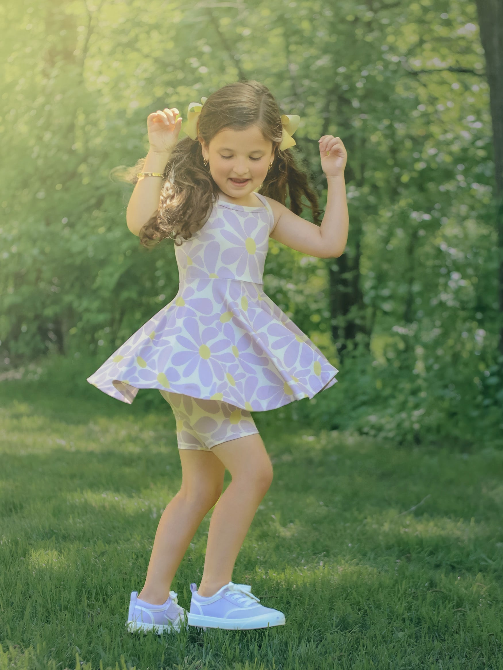 Kids Margo top set groovy bloom flowers