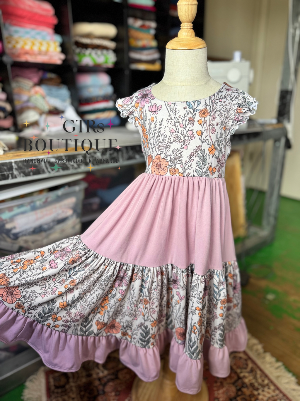 Kids Tiered Dress WildFlowers