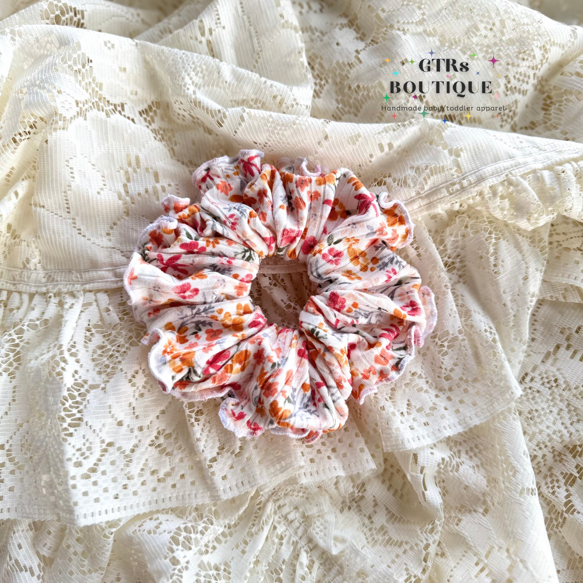 Floral Hair Scrunchie