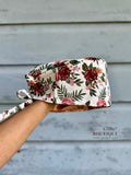 Pink Muave Flowers Scrub Cap