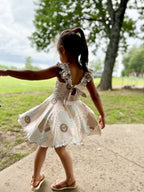Girls Boho Floral Set, Malibu top and Biker Shorts