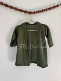 Olive green cardigan size 9/12m