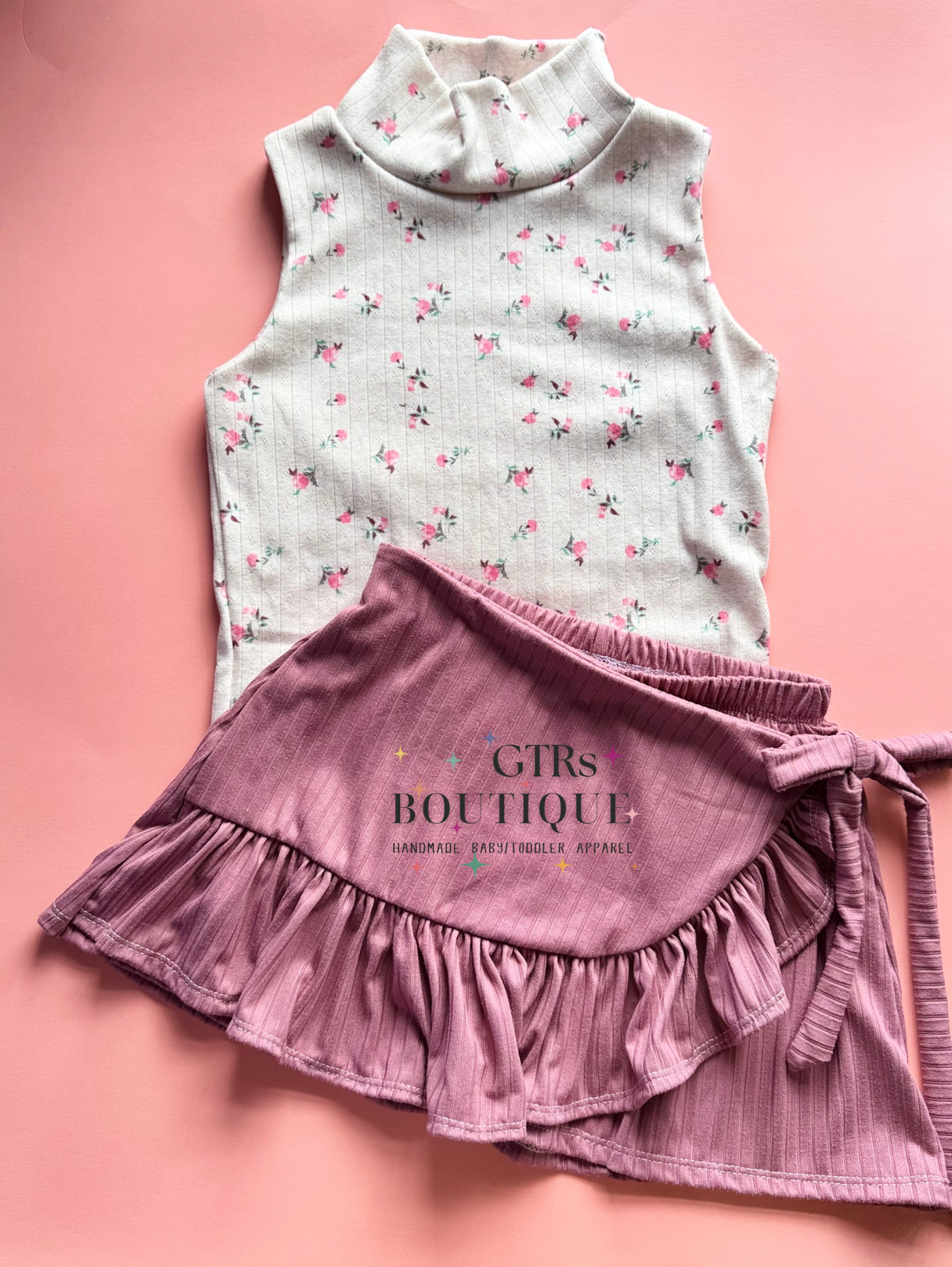 Girls Mock Neck Top & Skort