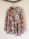 Kids Fall floral mock neck top size 7