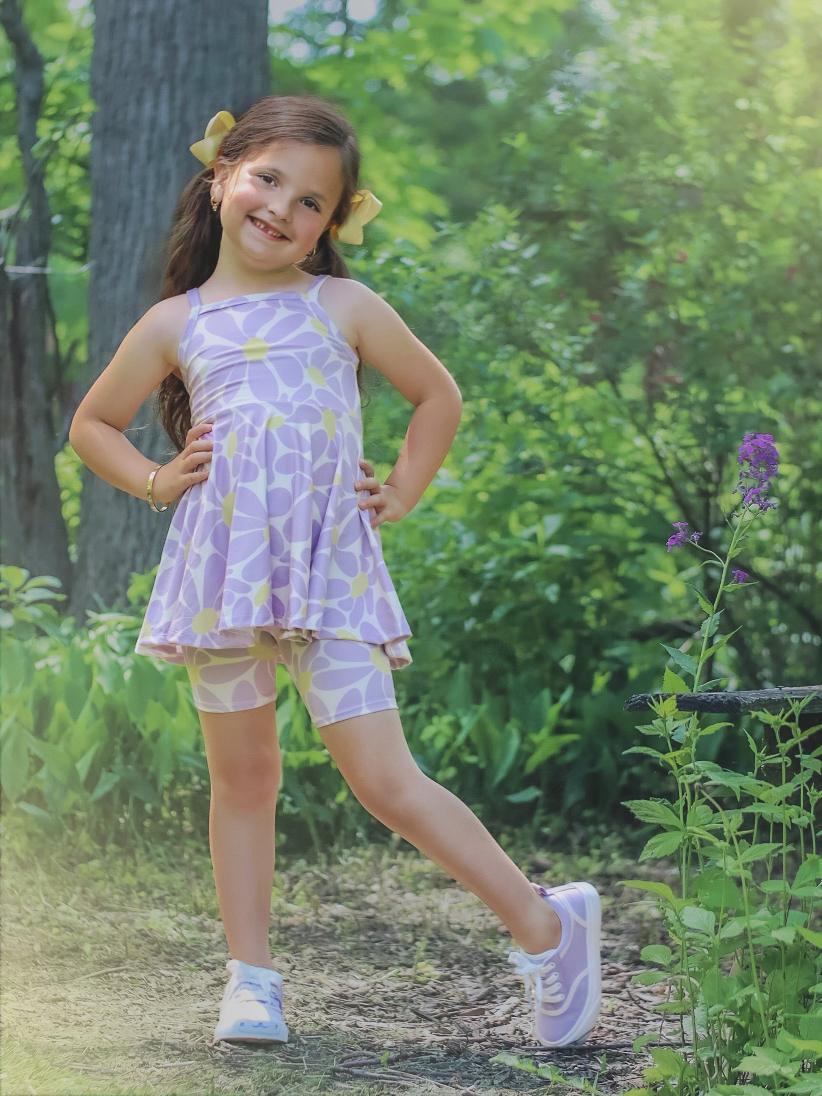 Kids Margo top set groovy bloom flowers
