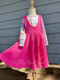 Pinafore dress and basic tee size 4T