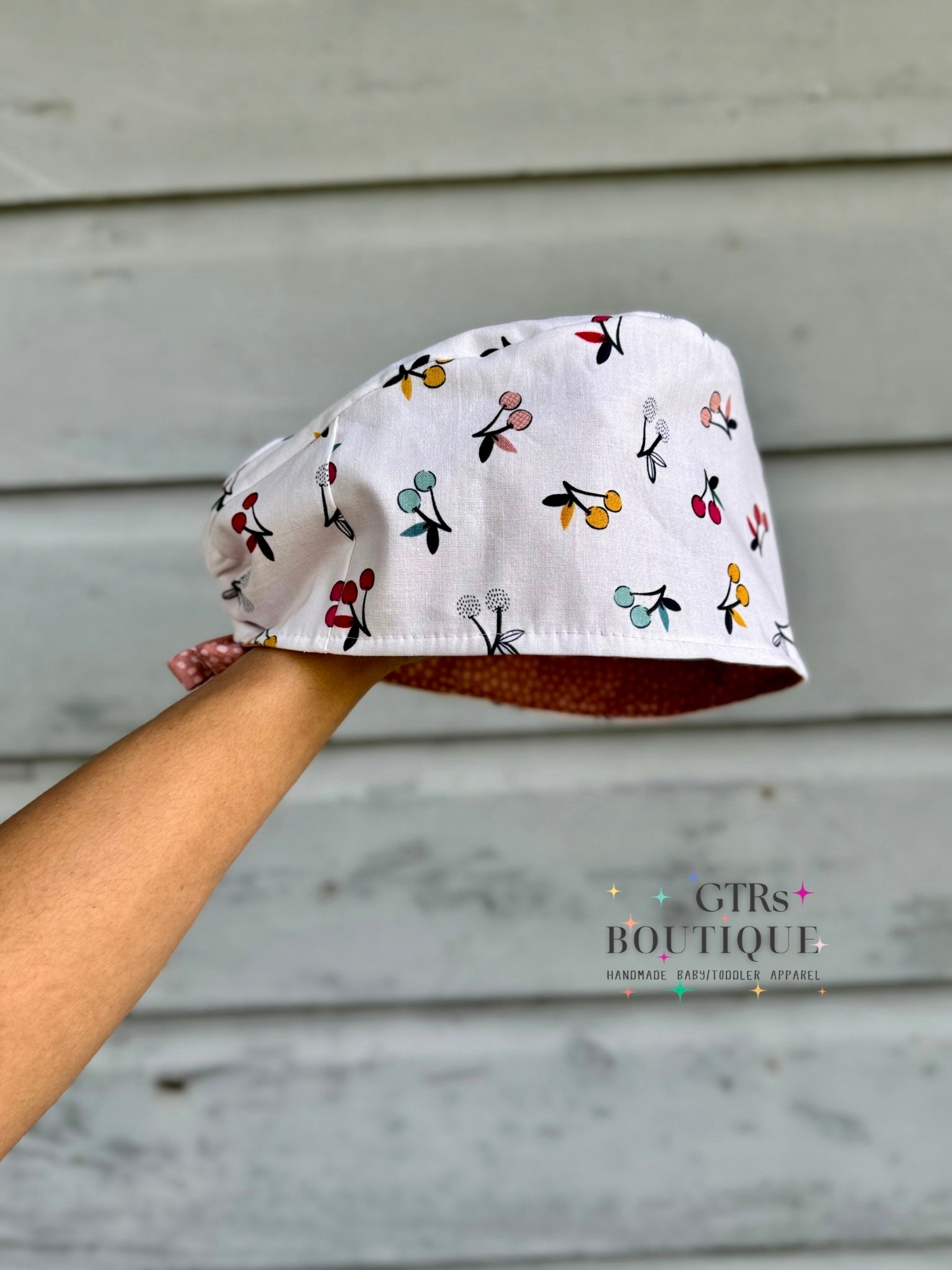 Cherries Scrub Cap