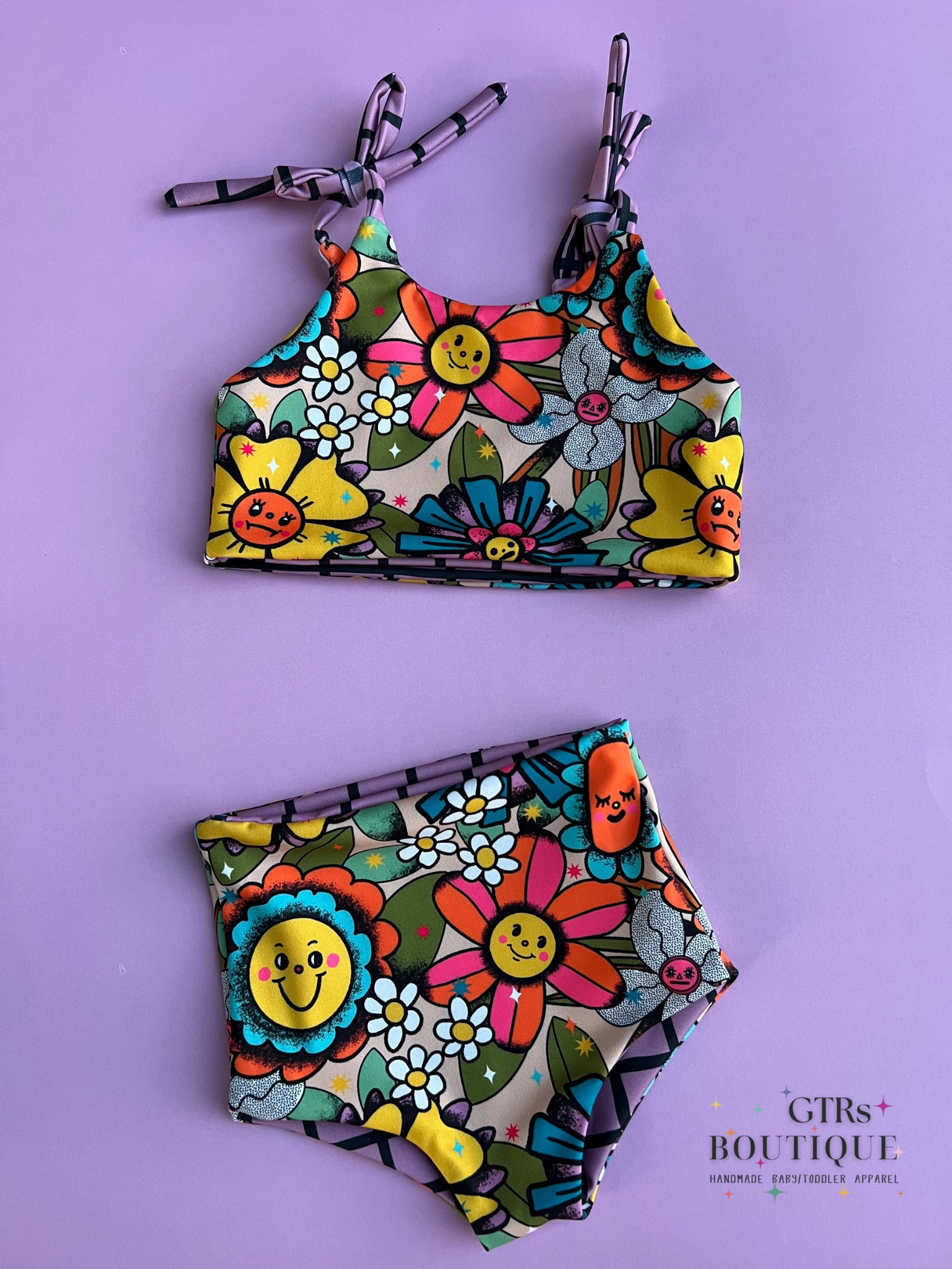 MTO Groovy Floral Swim Set