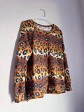 Mom animal print dolman Long sleeve tee size small