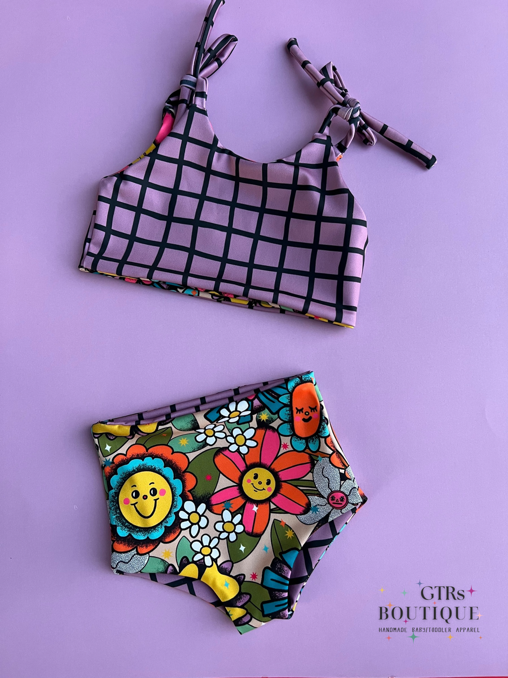 MTO Groovy Floral Swim Set
