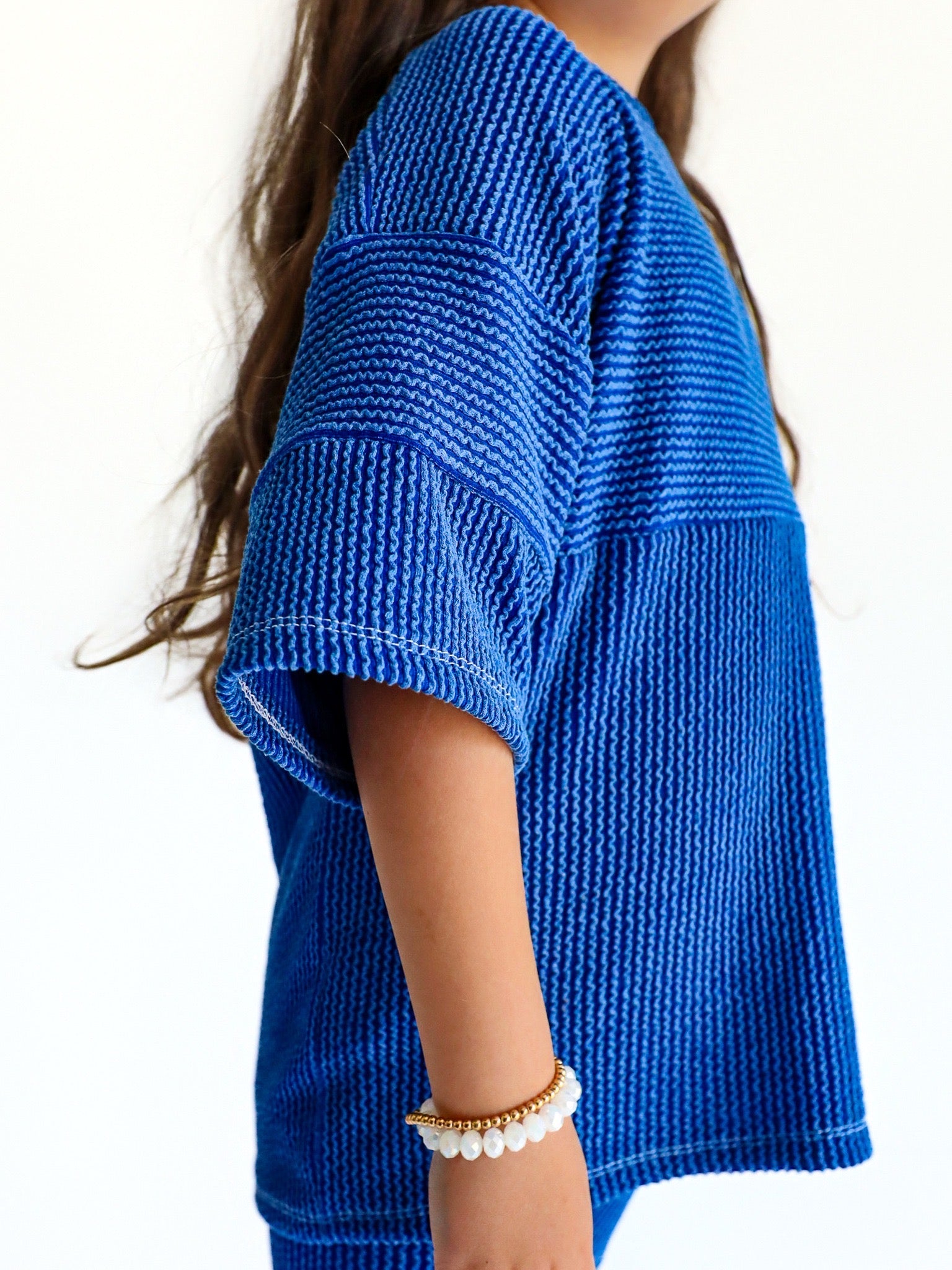 Kids Royal Blue Oversized Block Tee