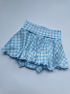 Bluebell Picnic Set - handmade baby gingham outfit detail