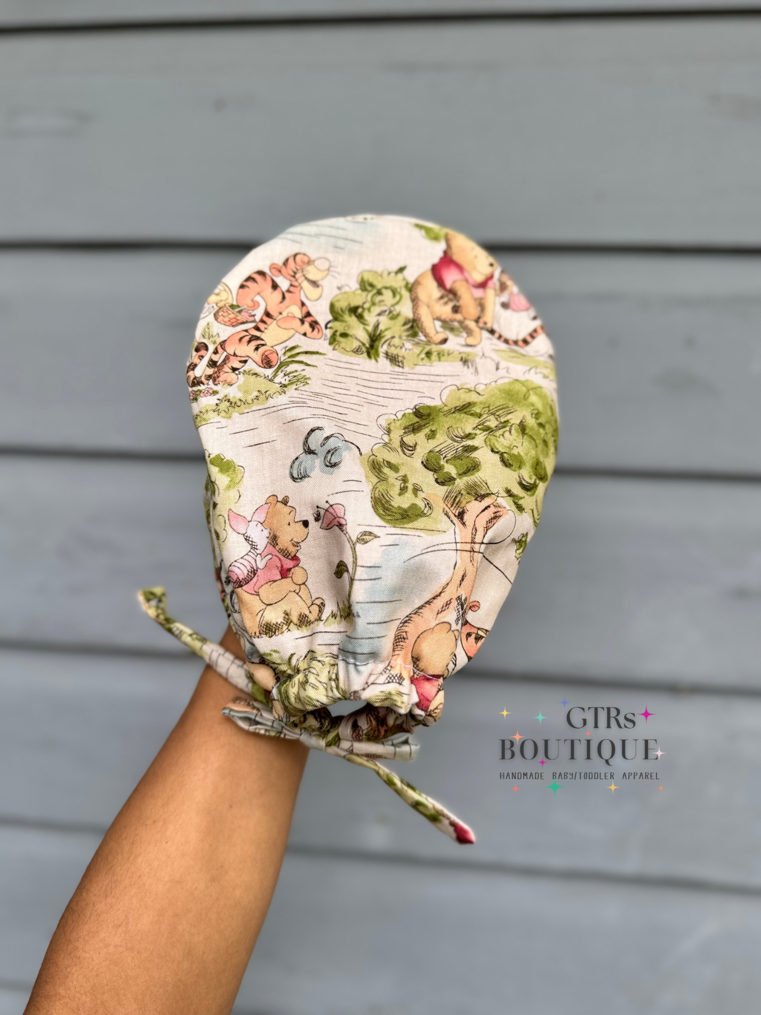 Cottagecore pooh bear Scrub Cap