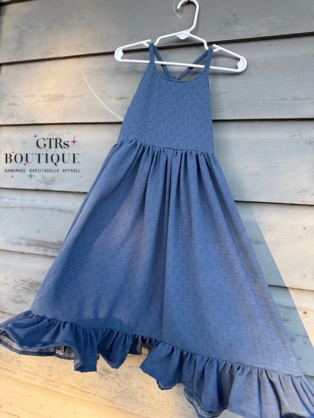 Kids Blue Maxi Amsterdam dress