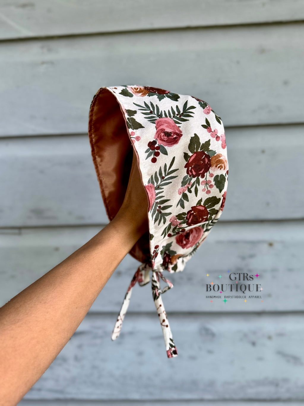 Pink Muave Flowers Scrub Cap