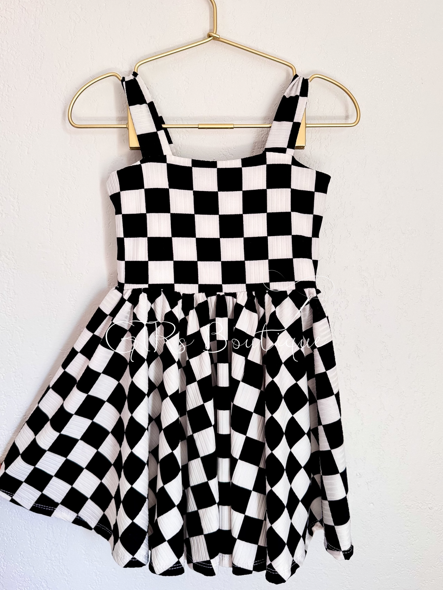Girls girls checkered dress