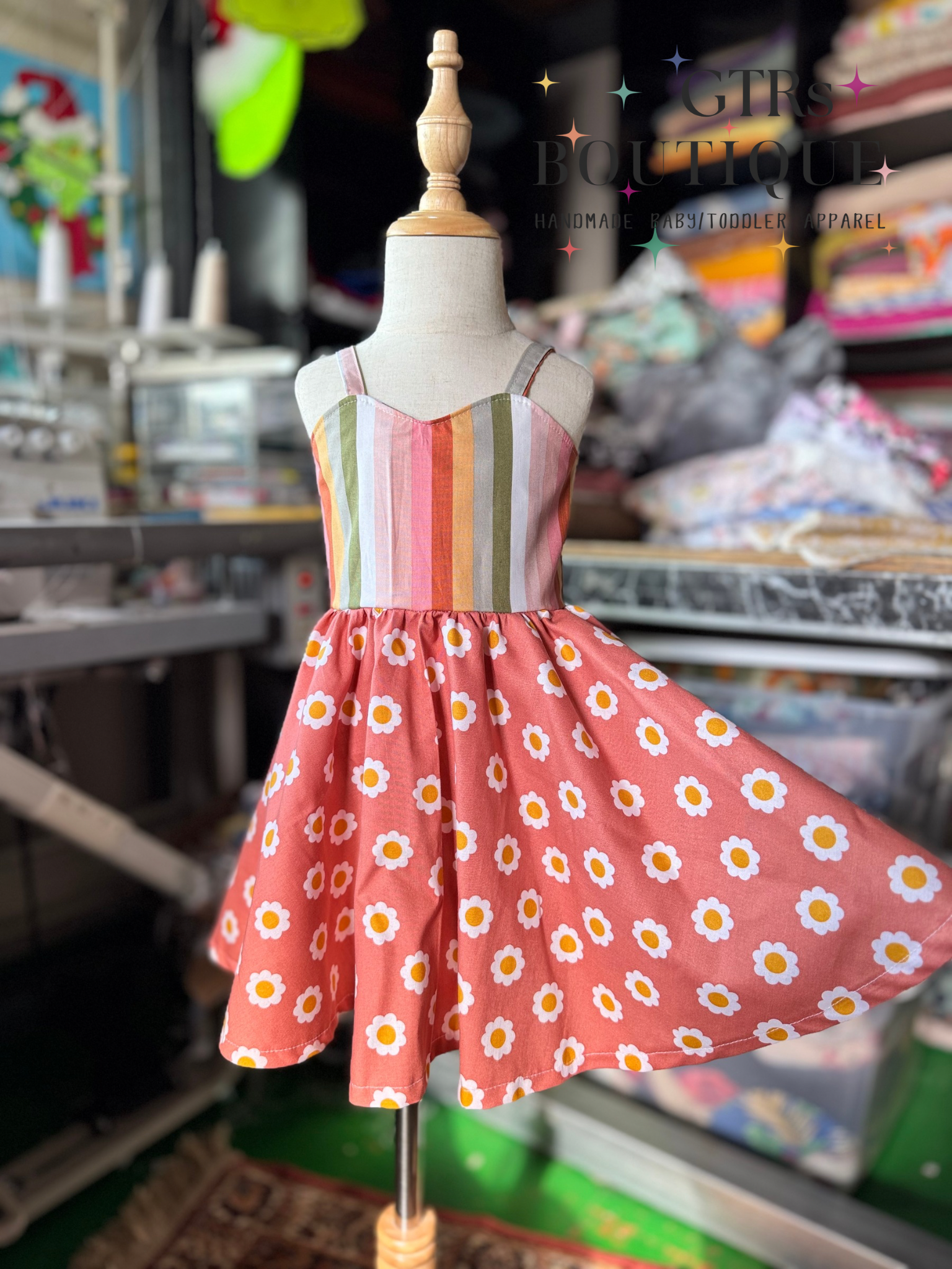Girls Floral Twirl Dress (Malibu Dress)