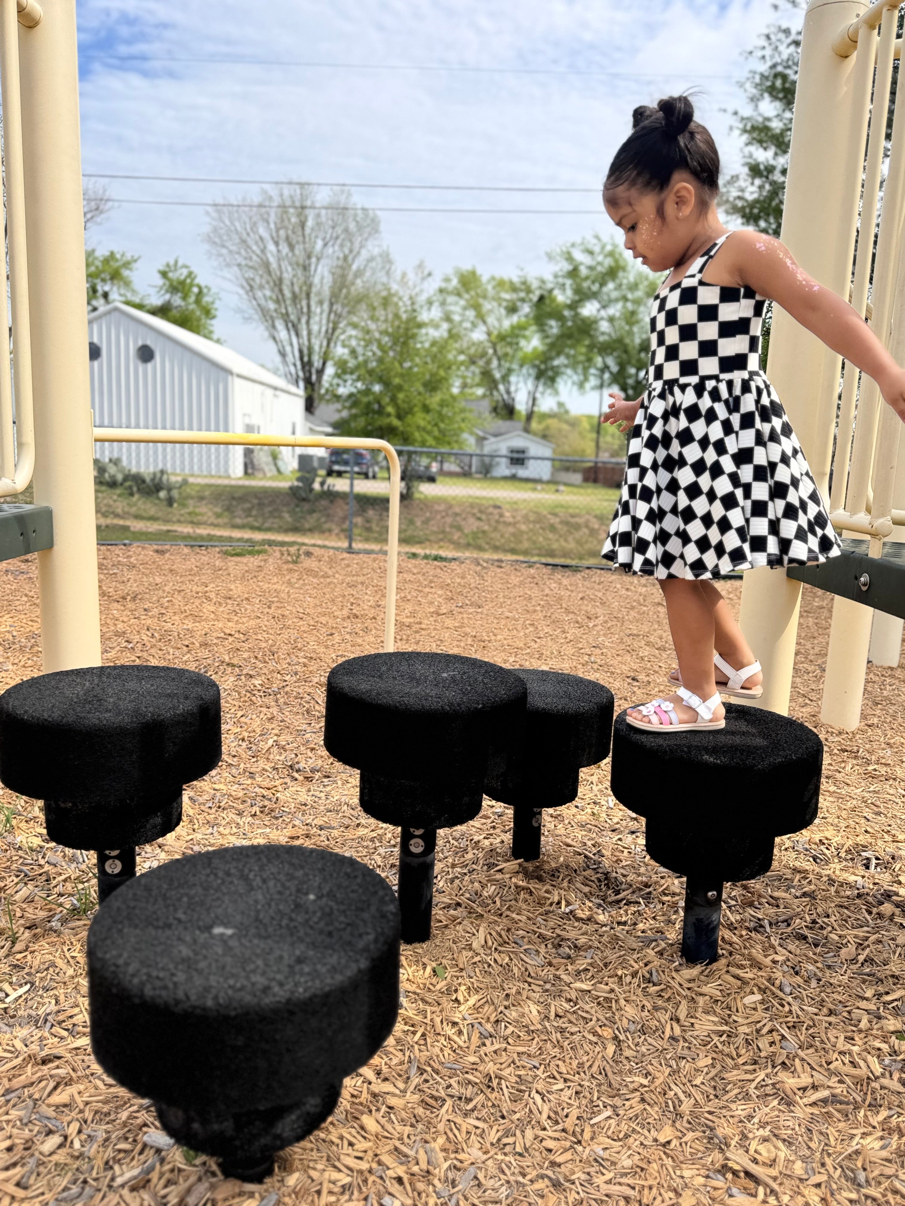 Girls girls checkered dress