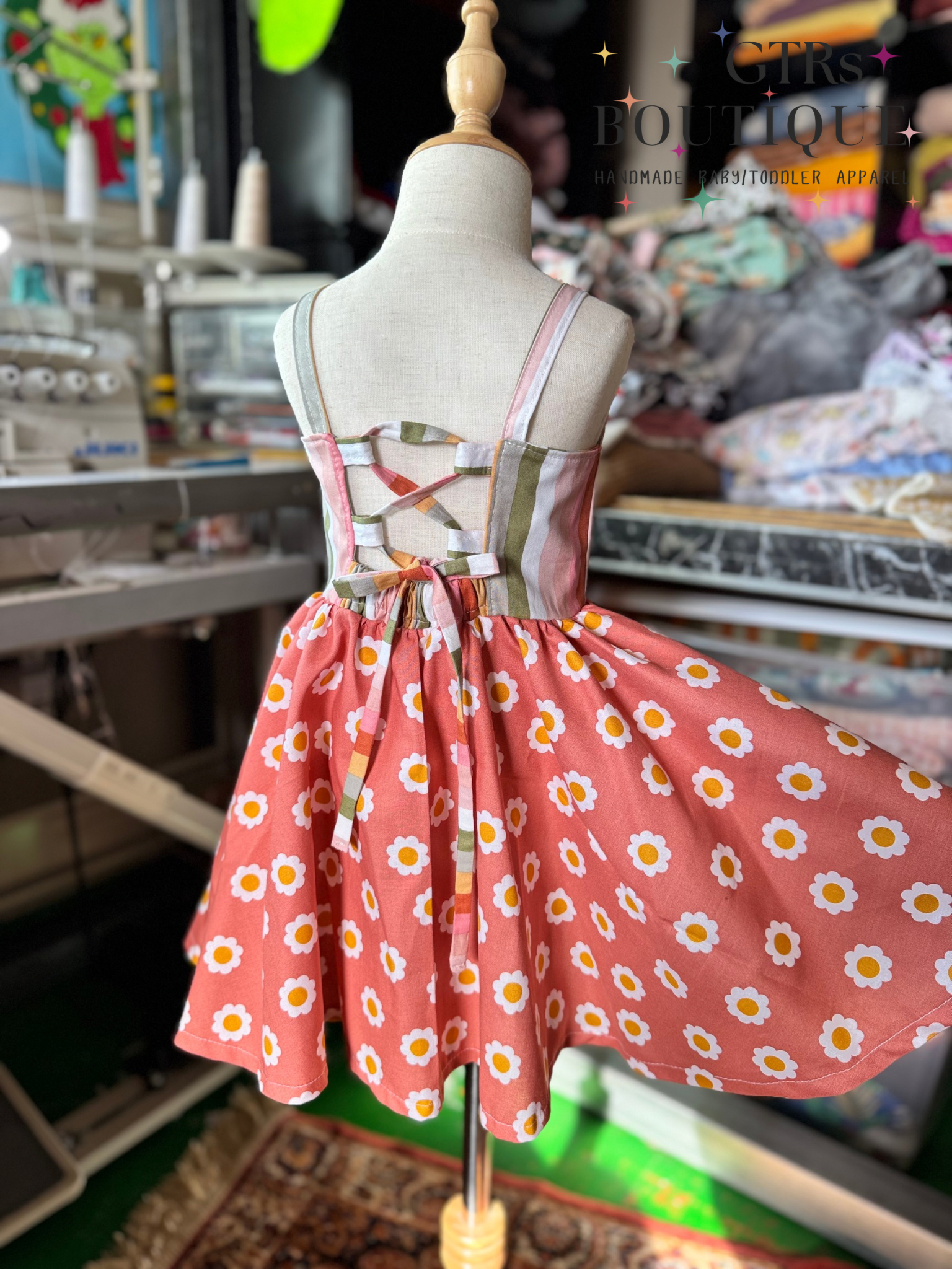 Girls Floral Twirl Dress (Malibu Dress)