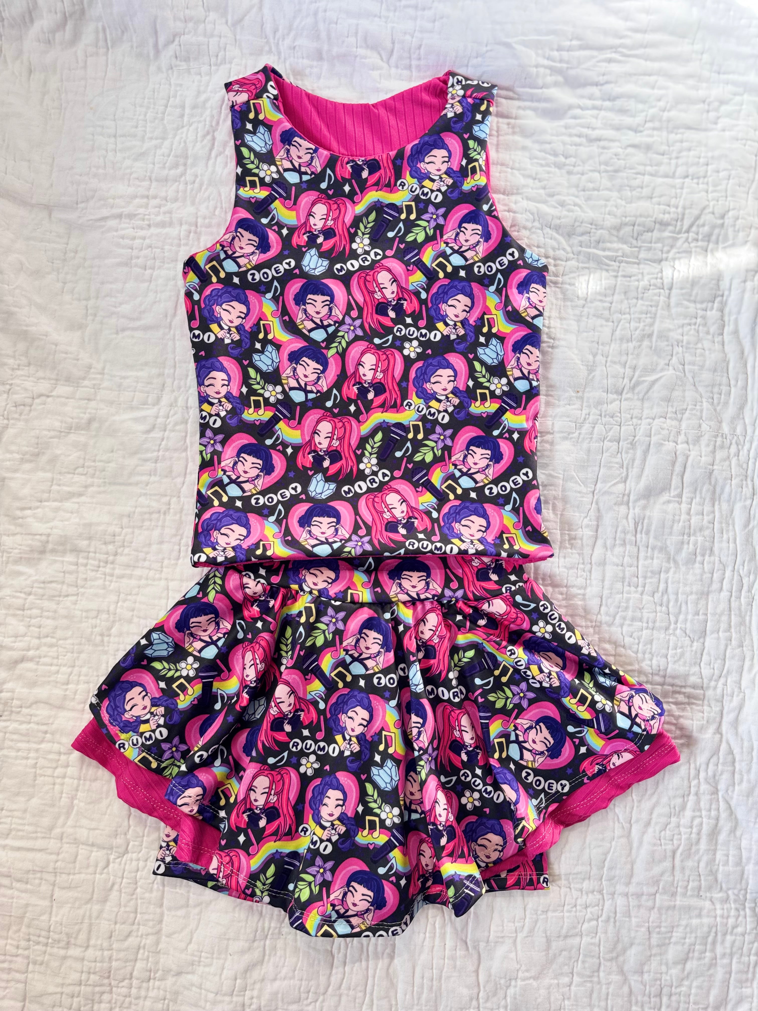 Girls Kendall set size 6 ( attached shorts )