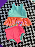 Kids swimsuit set, reversible bottom