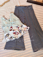 Girls wide leg pants and wren top 3T