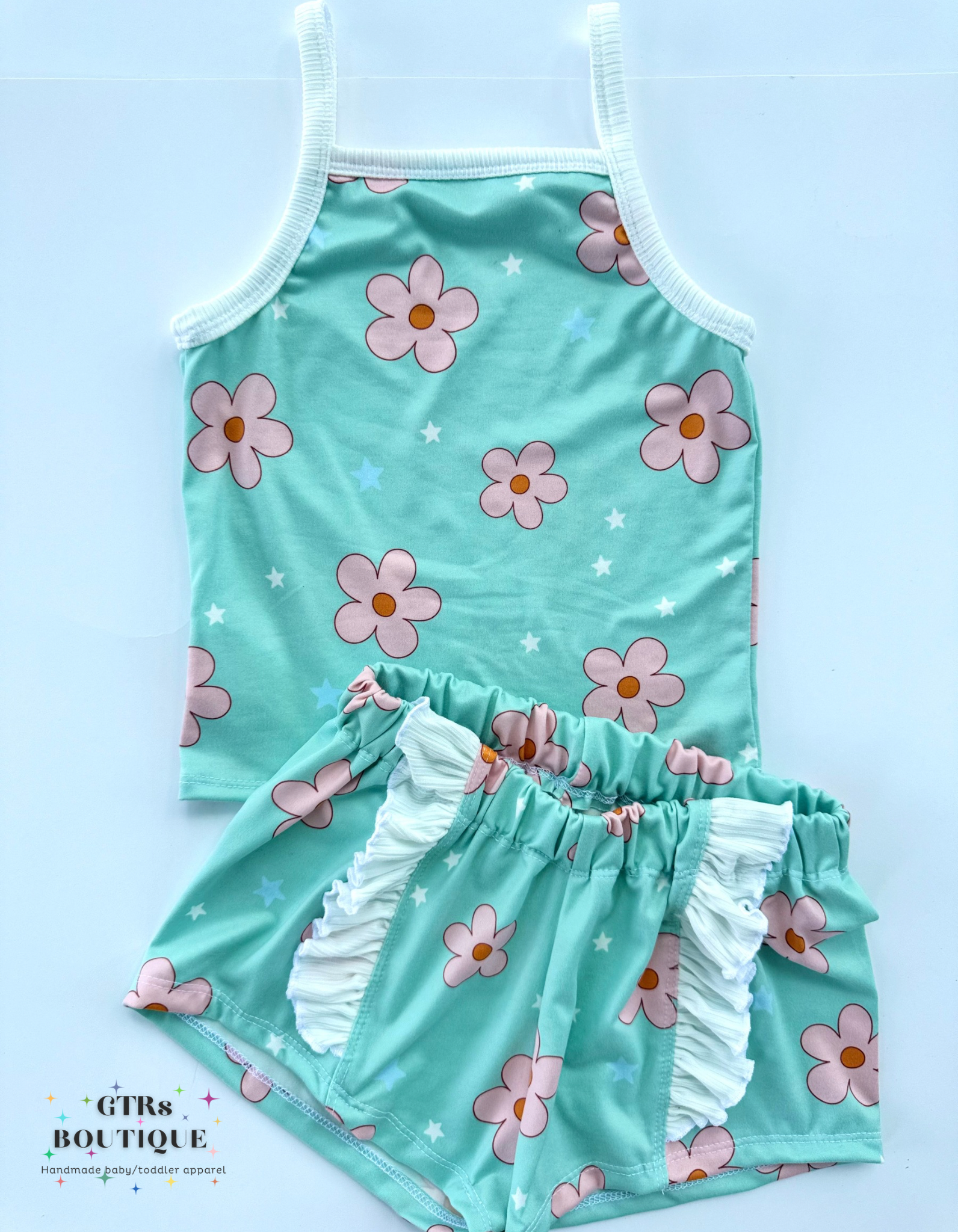 Kids Cami set daisies and stars