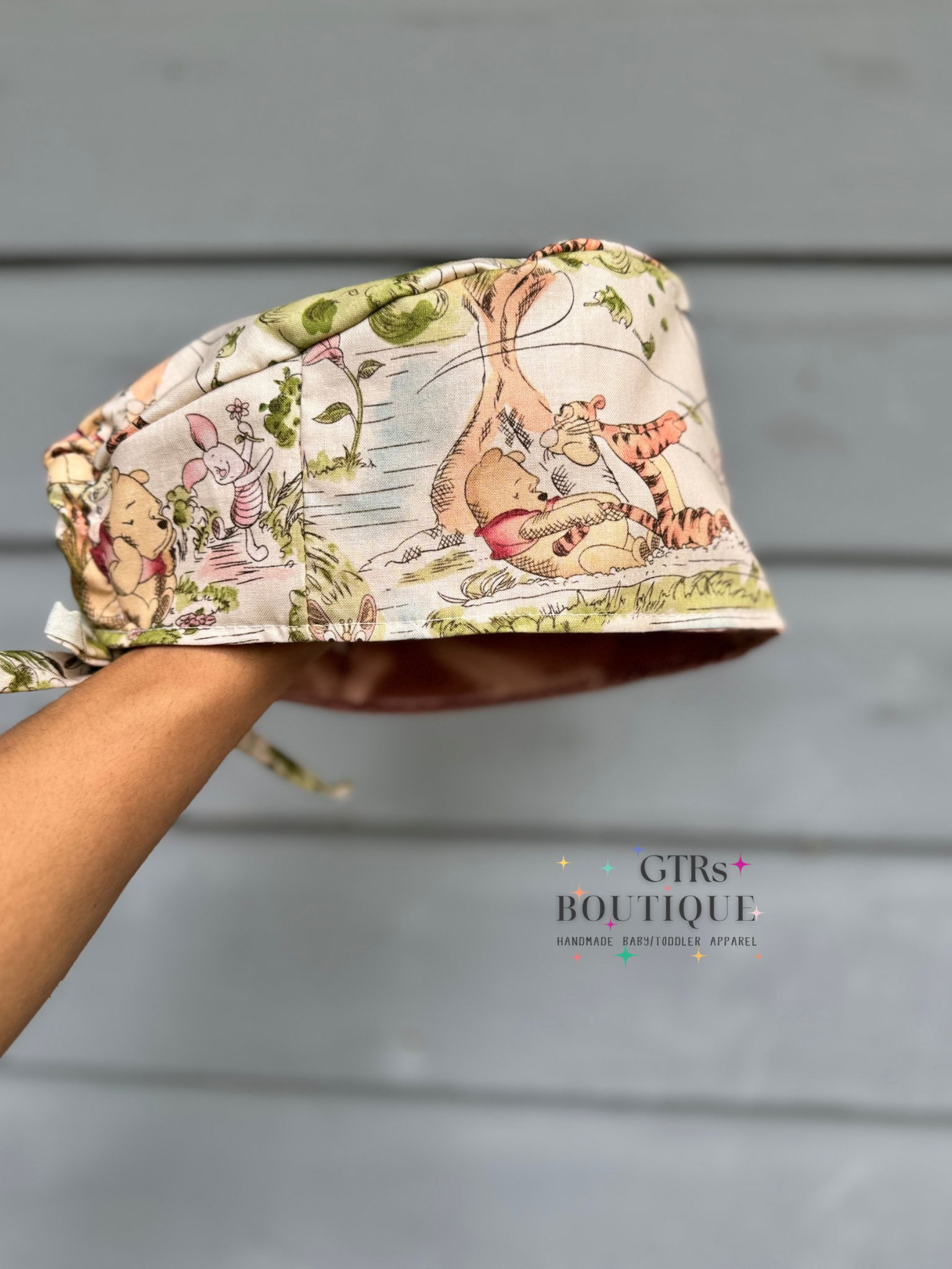 Cottagecore pooh bear Scrub Cap