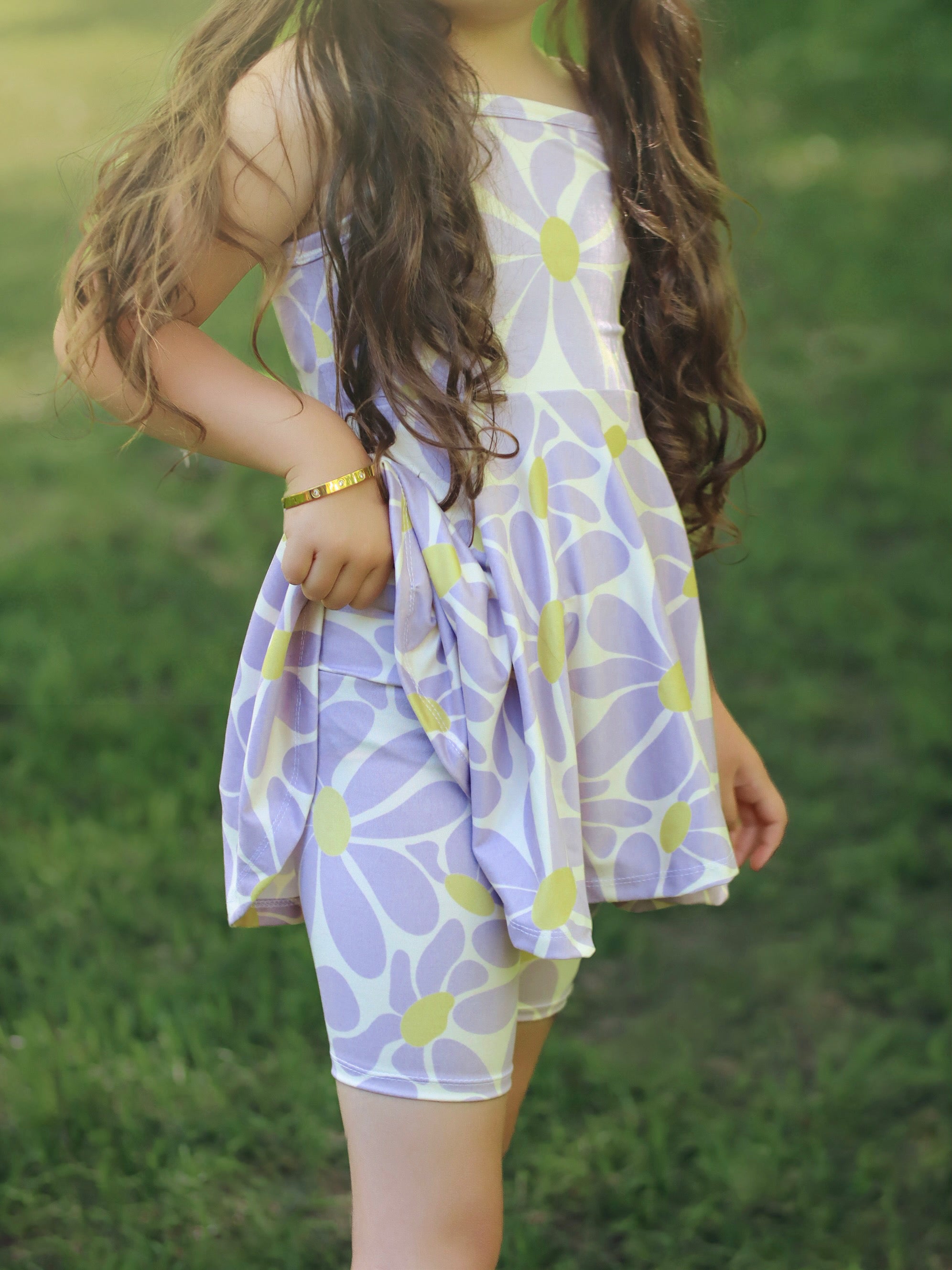 Kids Margo top set groovy bloom flowers