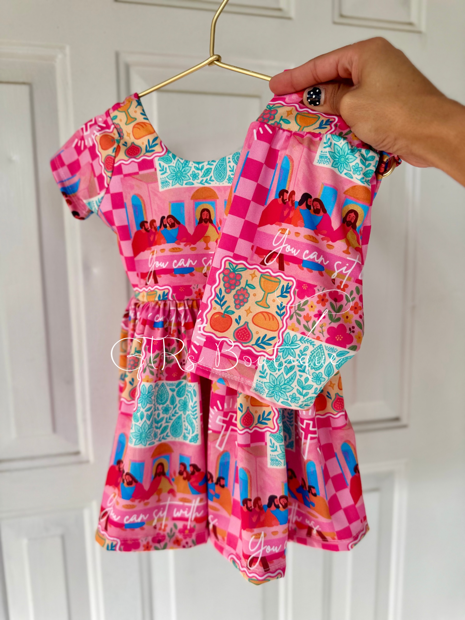 Girls Peplum tank & biker shorts