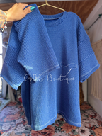 Kids Royal Blue Oversized Block Tee