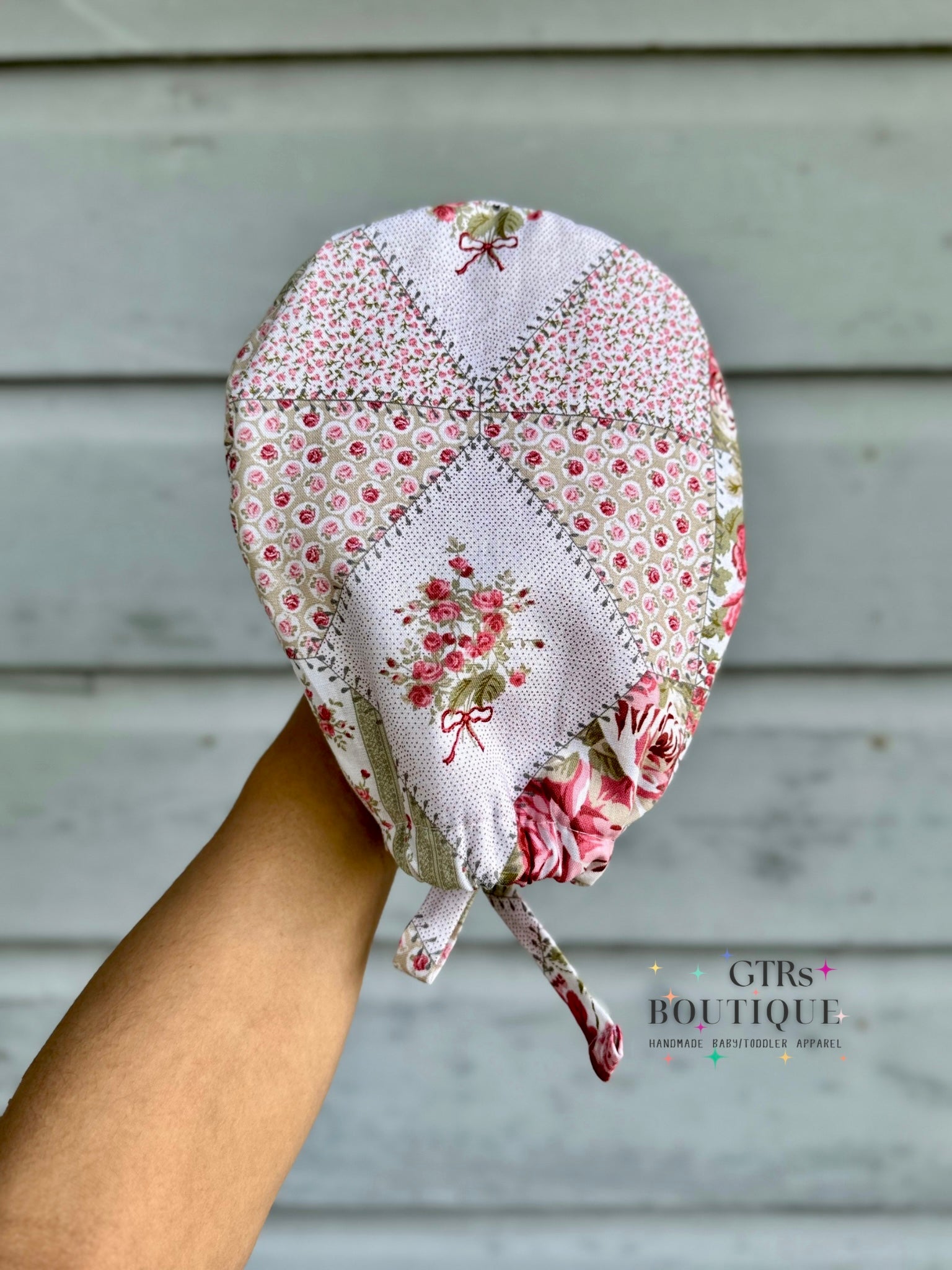 Patchwork Roses Scrub Cap