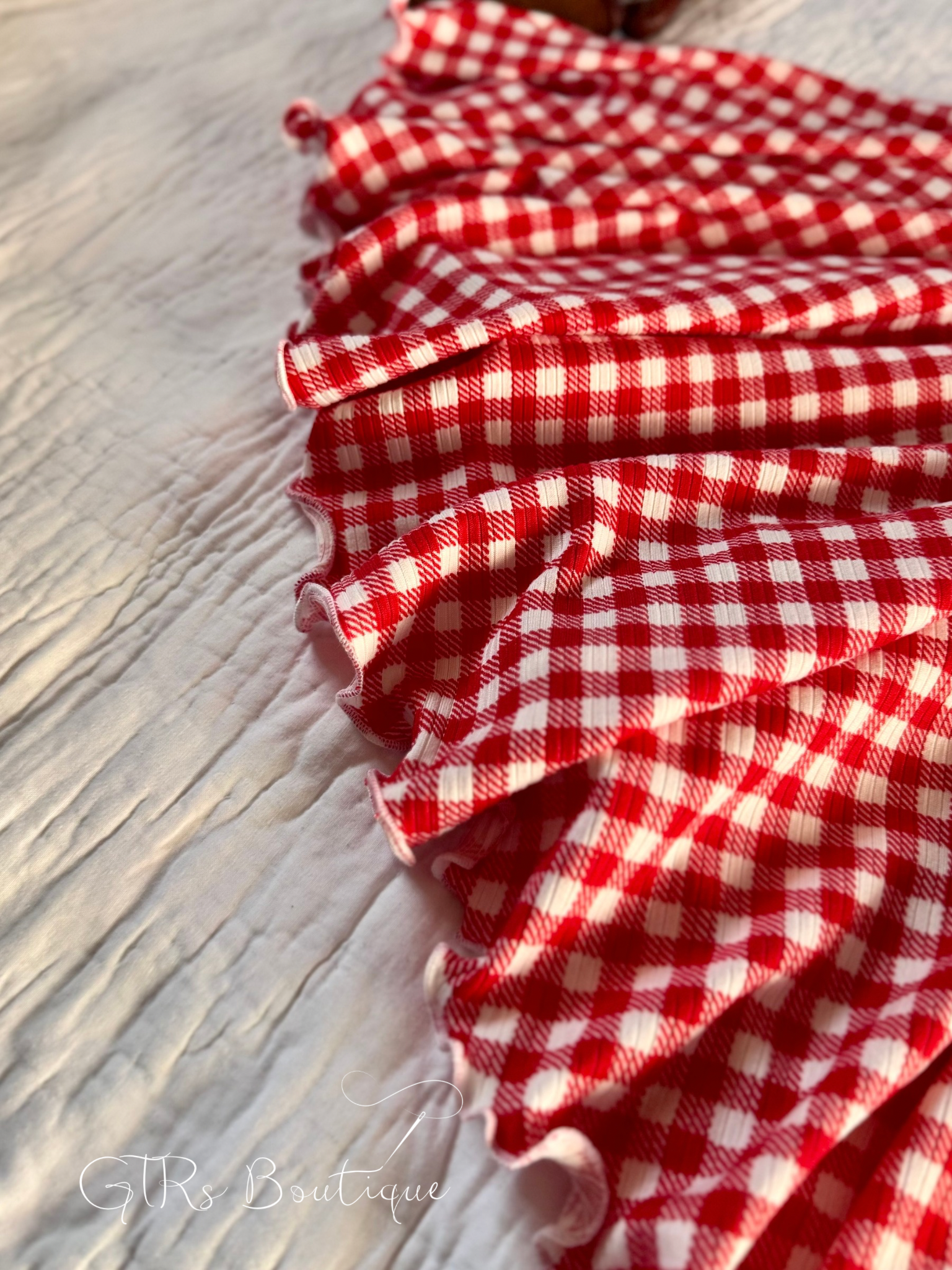 Girls red gingham dress 4t