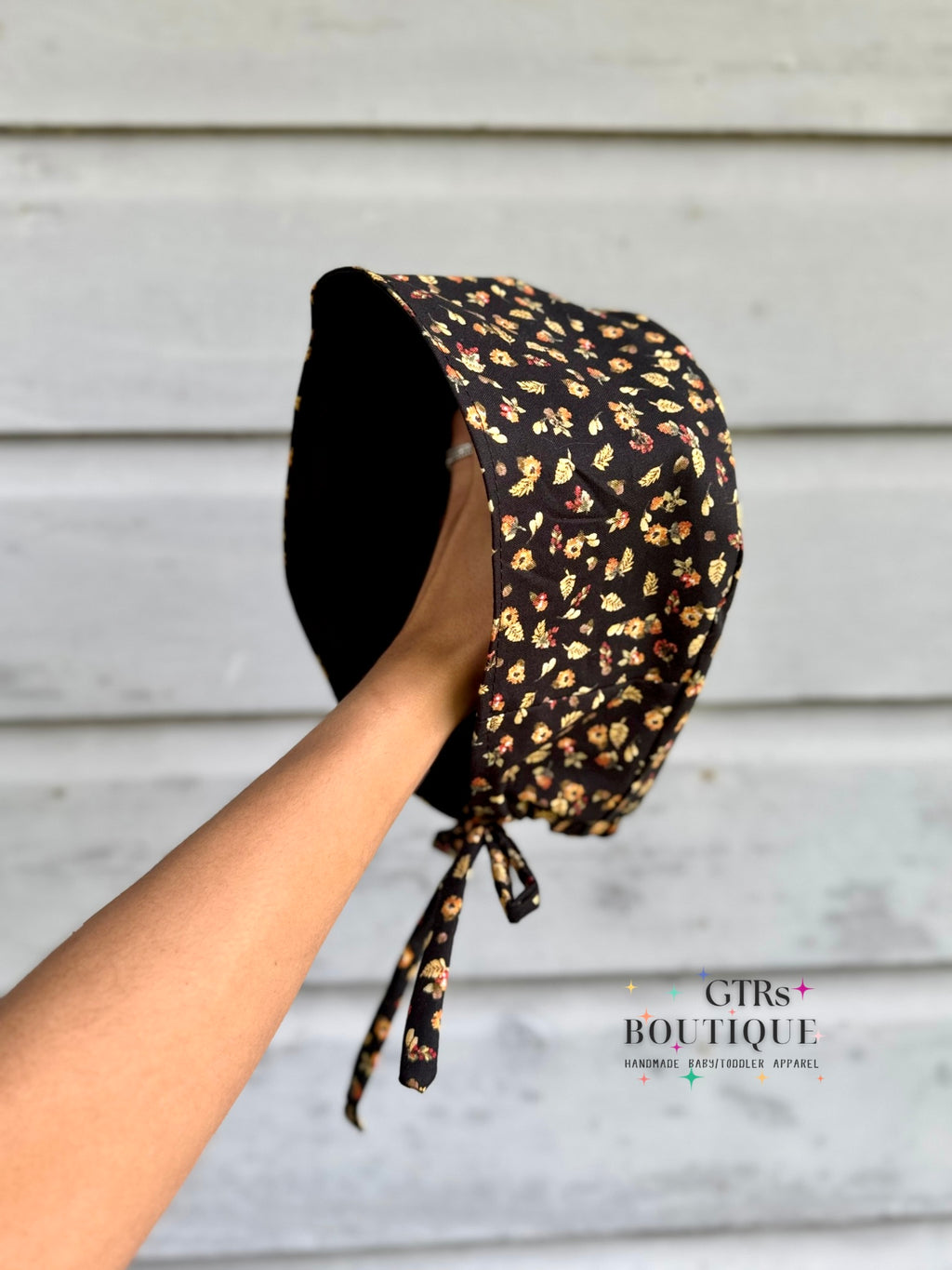 Fall Tiny Flowers Scrub Cap