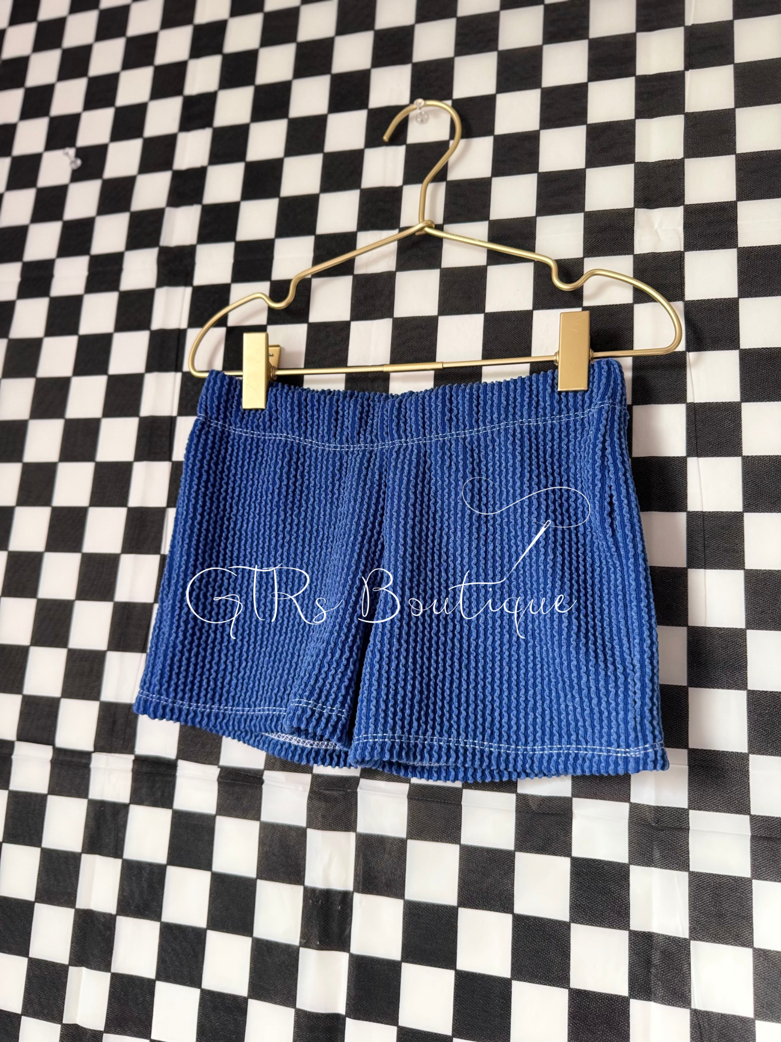 Royal blue short shorts size 7