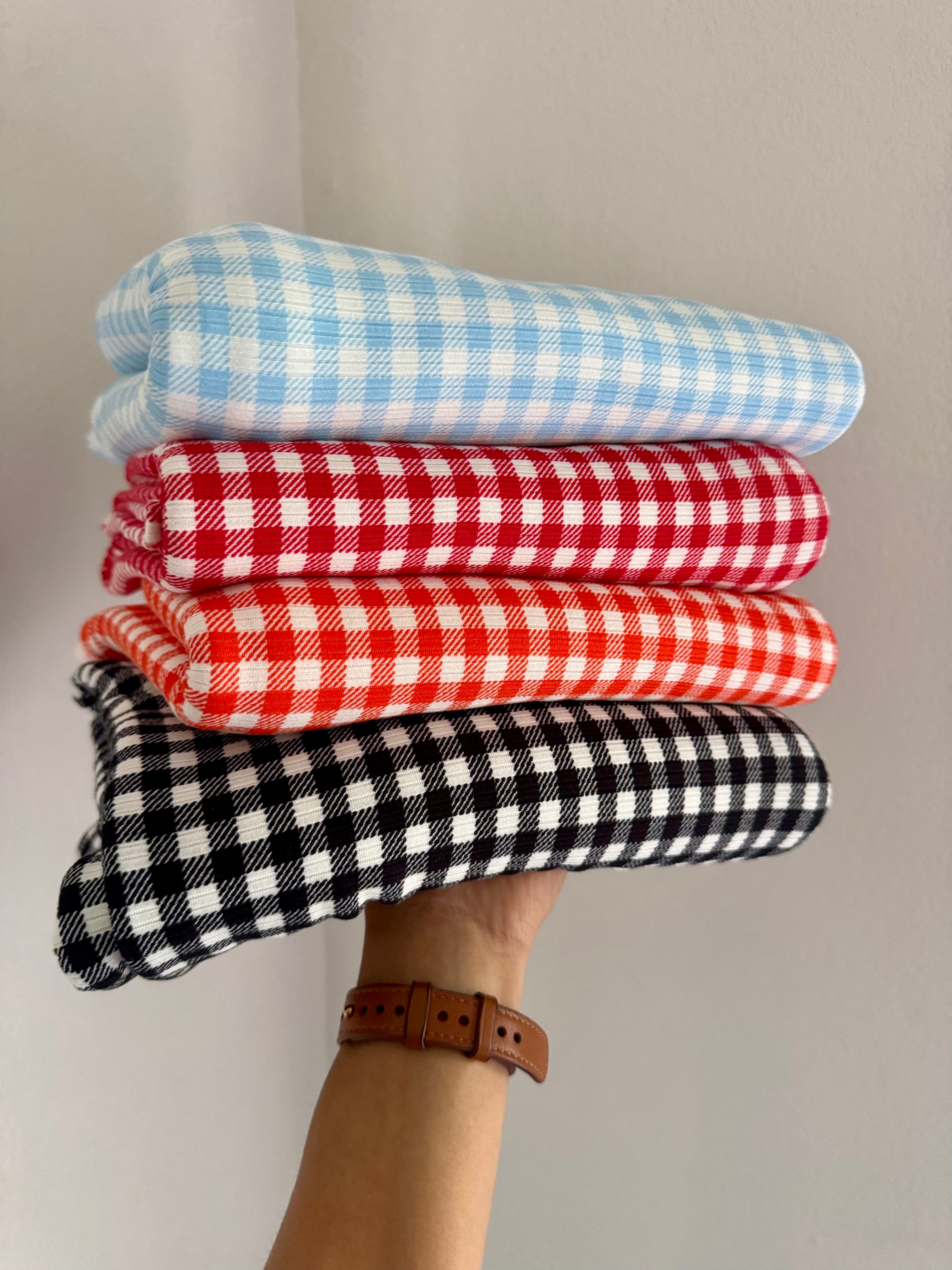 Red gingham leotard for babies
