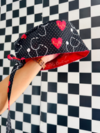 Satin lined heartbeat scrub cap