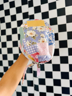 Satin lined floral scrub cap
