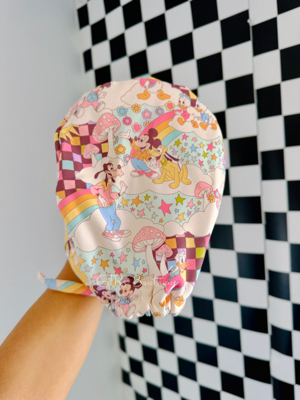 Satin lined scrub cap