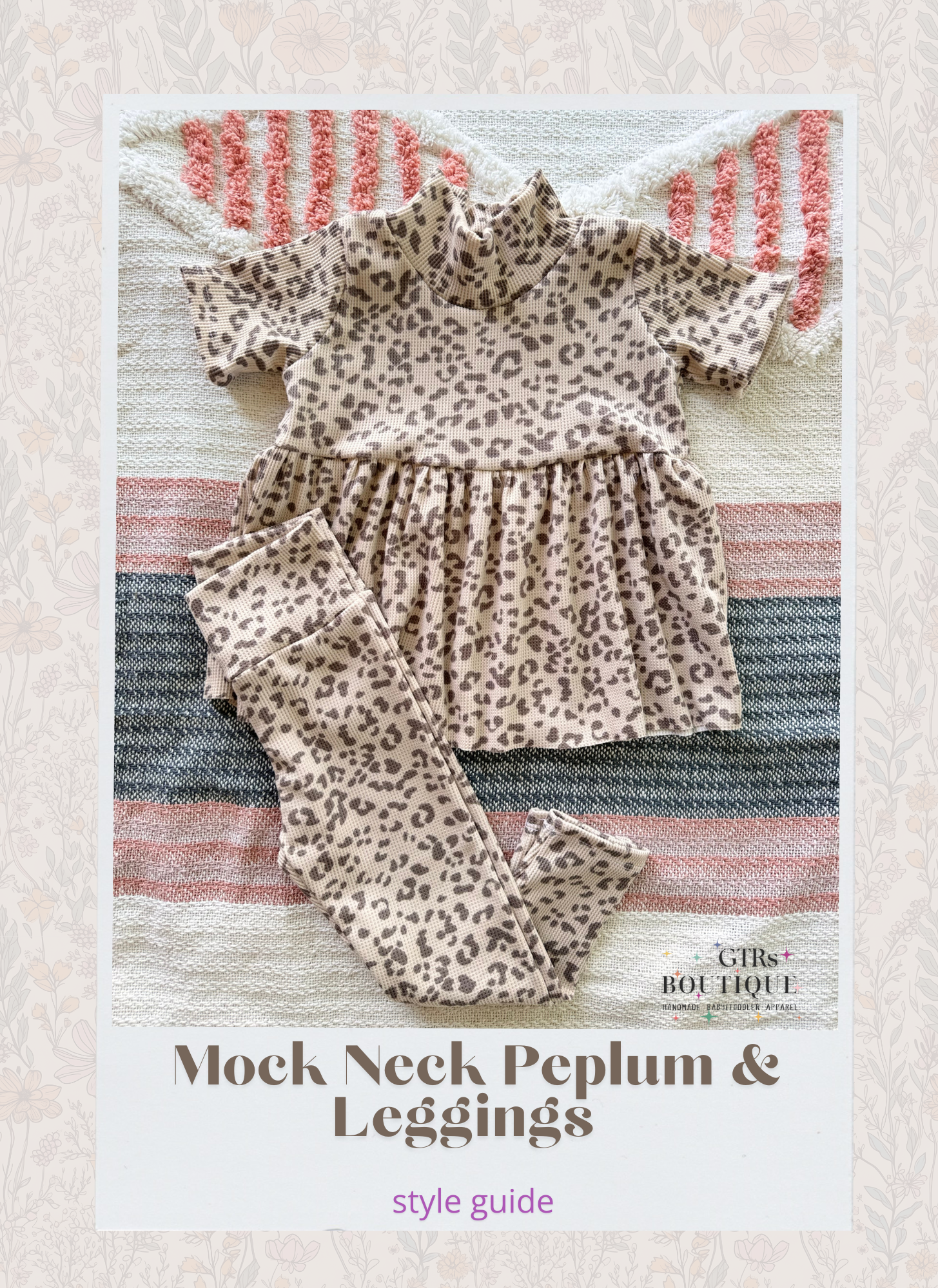 Mock neck peplum & leggings