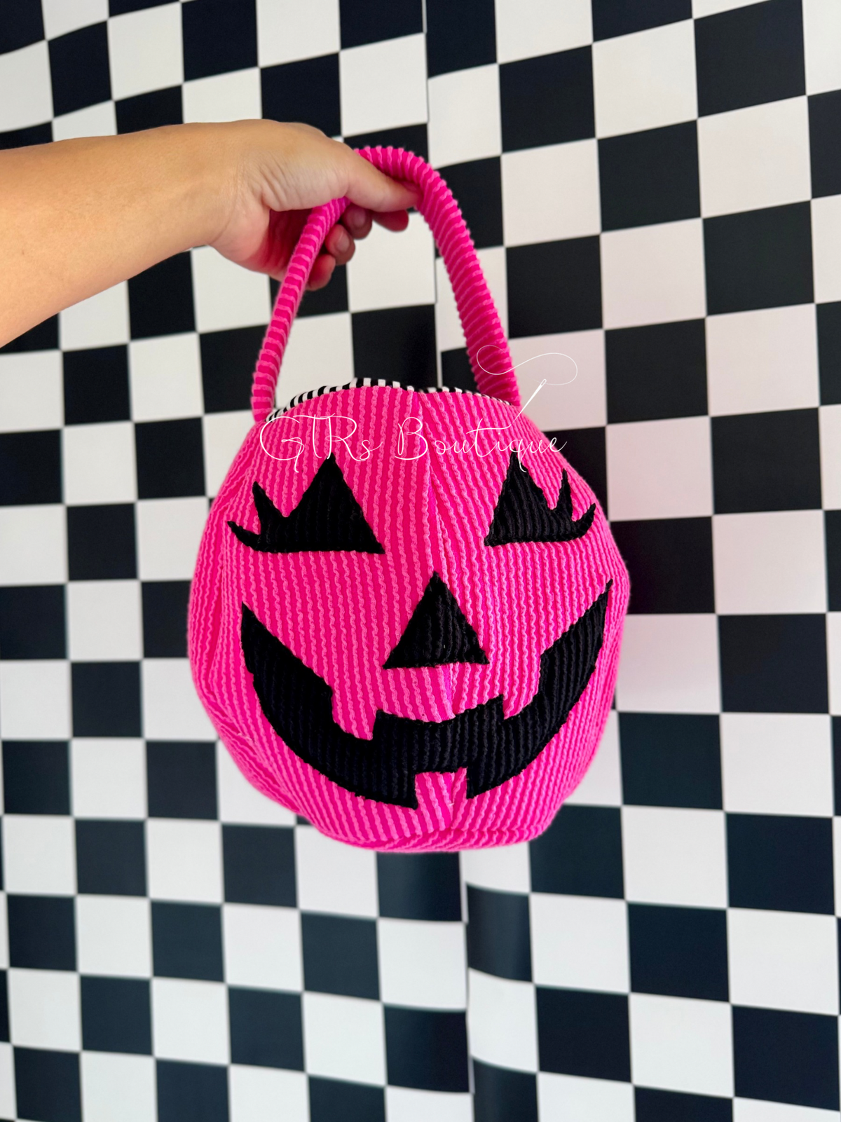 Fabric Halloween bucket bag