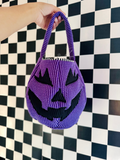 Purple Fabric Halloween bucket bag