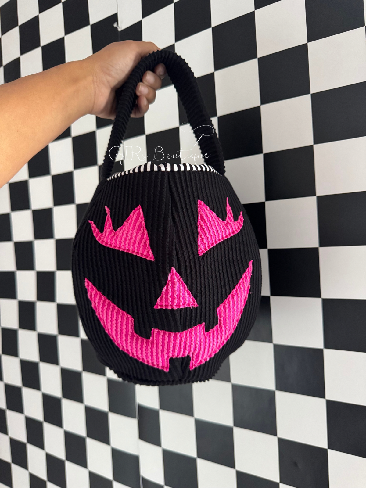 Fabric Halloween bucket bag