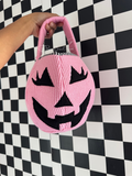 Light pink Fabric Halloween bucket bag