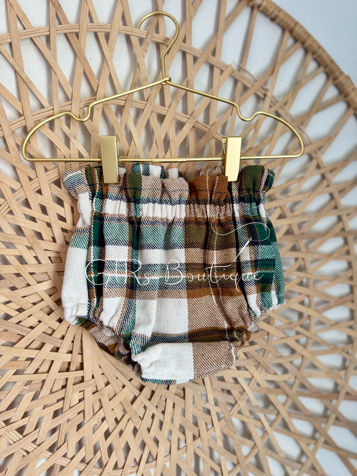 Plaid baby bloomer 18/24m