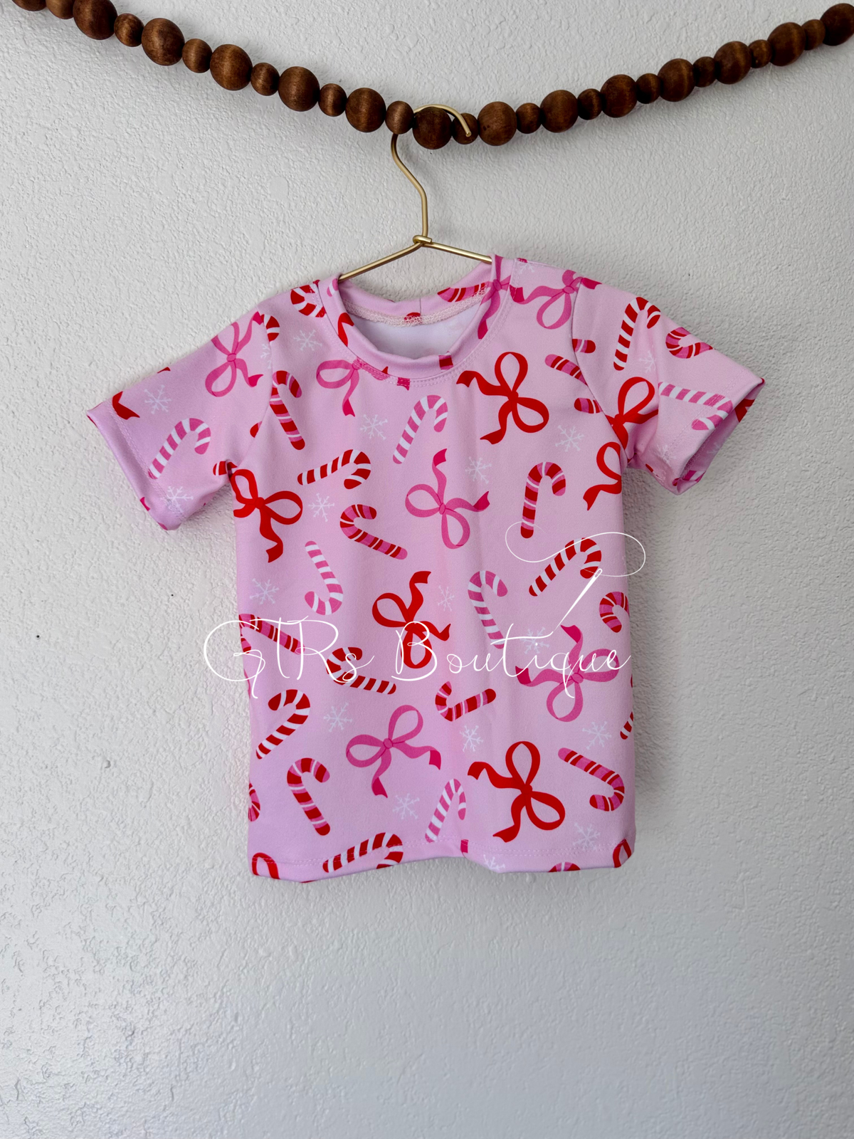 Candy cane basic tee size 3T