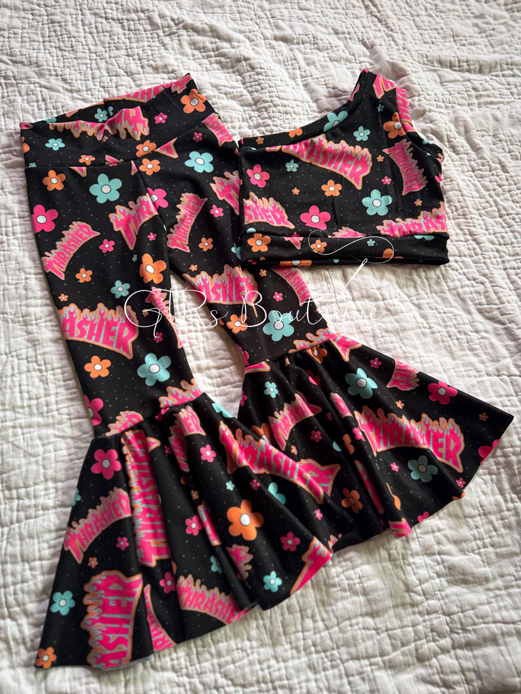 Baby bell bottoms set size 18/24m