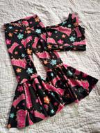 Baby bell bottoms set size 18/24m
