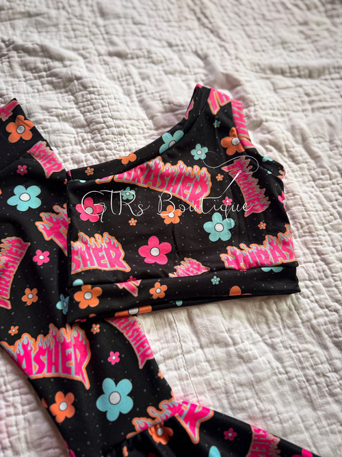 Baby bell bottoms set size 18/24m