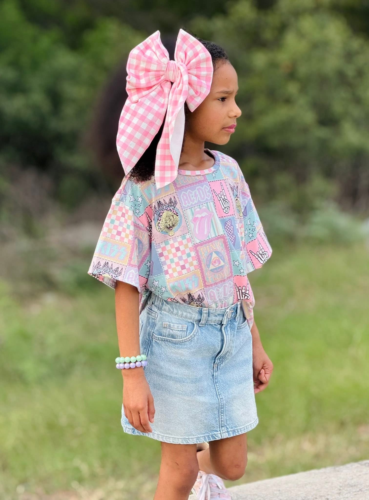 Girls lounge set oversized tee and breezy shorts